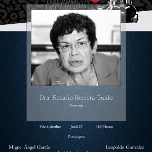 Librósfera 3, participación en homenaje a la Dra. Rosario Herrera Guido