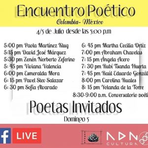 Participación en el Encuentro virtual poético México-Colombia (3)