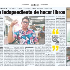 Entrevista de Víctor Rodríguez a nuestro tarantulesco director en el suplemento cultural de LA VOZ DE MICHOACÁN.